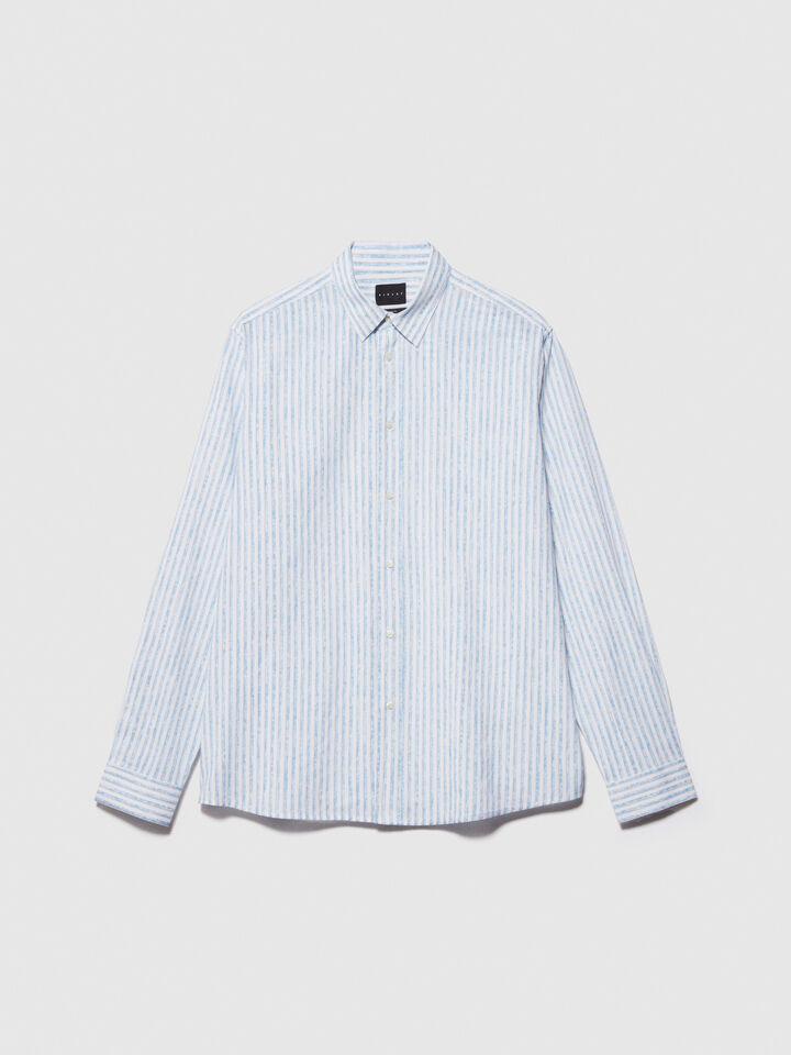 Regular fit printed shirt - men's regular fit shirts - Light Blue | Sisley image number 6